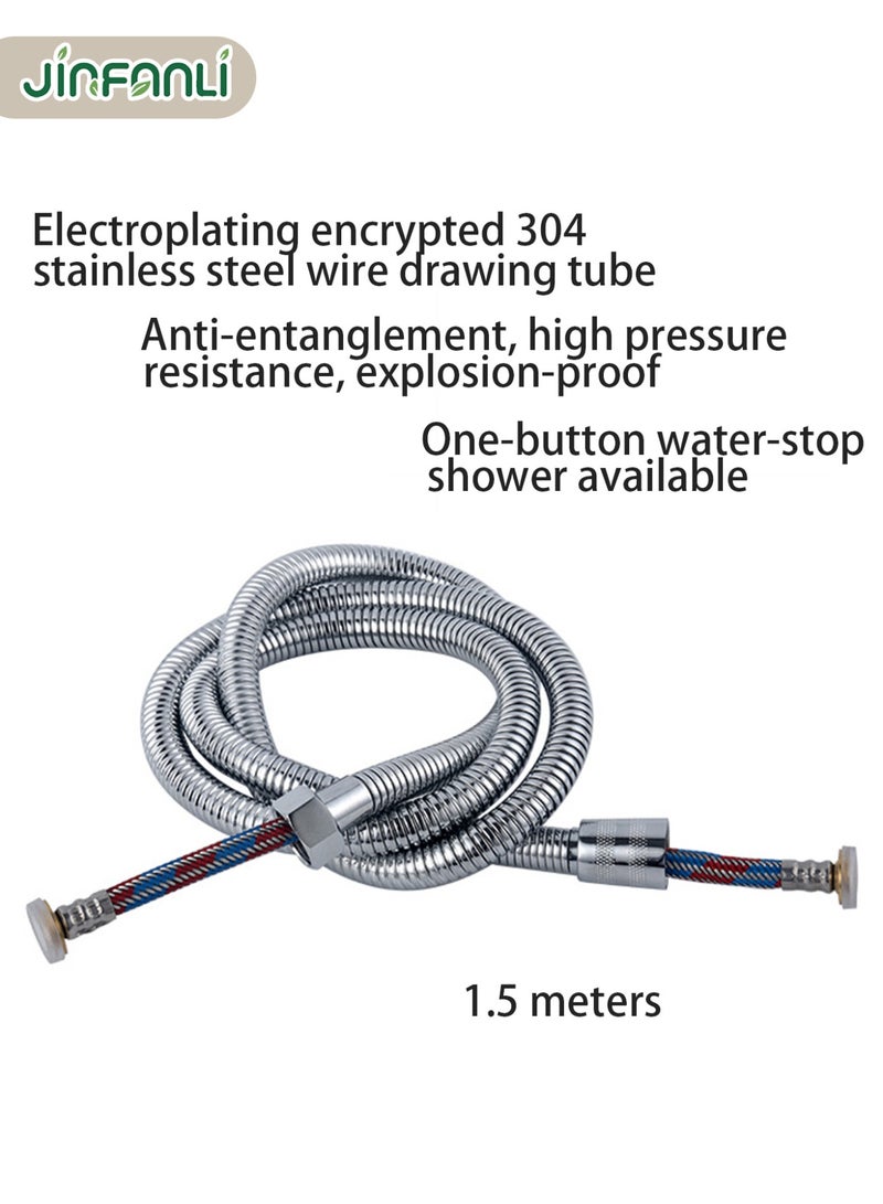 JINFANLI Toilet bidet sprayer with adjustable pressure spray head with 1.5m leakproof stainless steel bidet hose, Muslim shower bidet spray set - Image 3