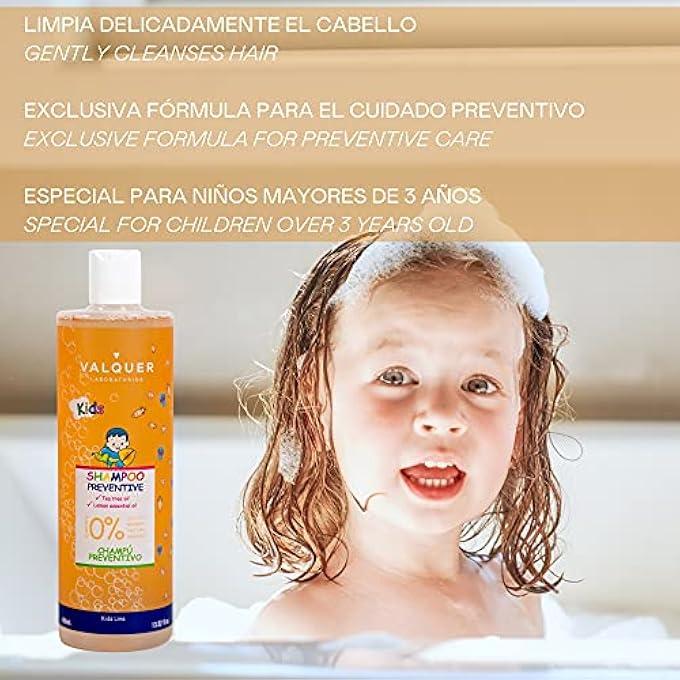 VALQUER LABORATORIOS SHAMPOO AND PREVENTATIVE BALM PACK FOR CHILDREN OF SCHOOL AGE DOLLS PREVENTION WITH MEALUCUS OIL 400ML + 300ML - Image 3