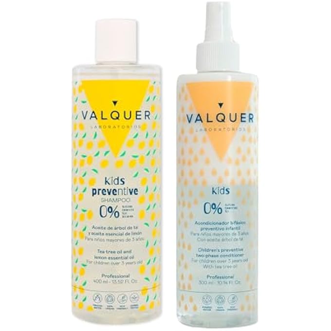 VALQUER LABORATORIOS SHAMPOO AND PREVENTATIVE BALM PACK FOR CHILDREN OF SCHOOL AGE DOLLS PREVENTION WITH MEALUCUS OIL 400ML + 300ML - Image 1