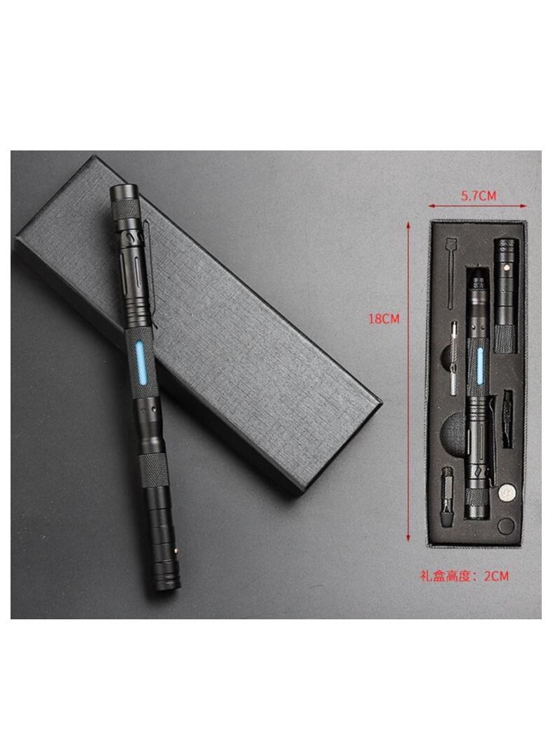 MIXDE Multitool Tactical Compass Pen Screwdriver Opener with Flashlight Emergency Whistle Writing Ballpoint Pen and More - Image 5