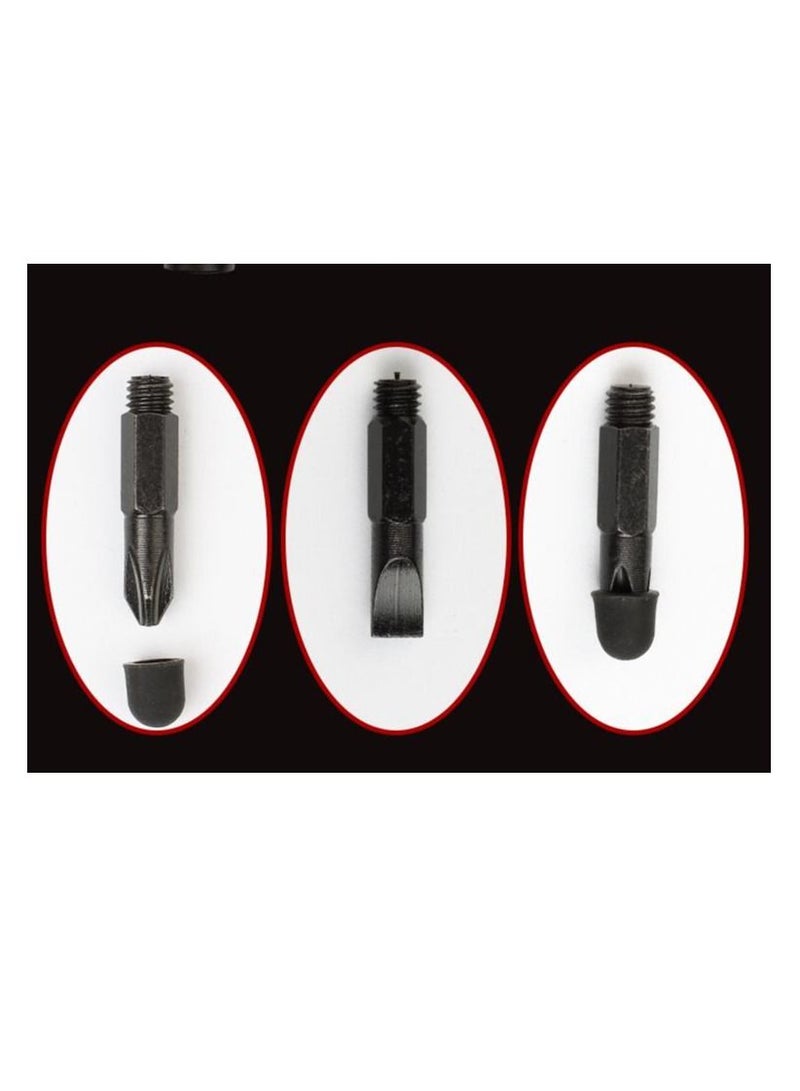 MIXDE Multitool Tactical Compass Pen Screwdriver Opener with Flashlight Emergency Whistle Writing Ballpoint Pen and More - Image 3