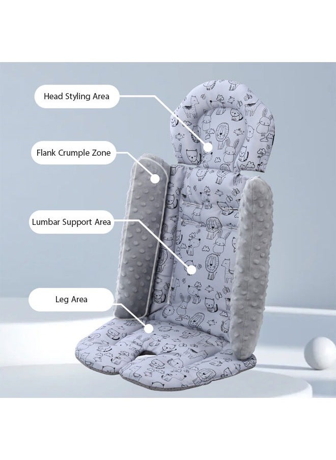 oldlaiben Baby Stroller Seat Cushion, Baby Dining Chair Cushion, Soft Support Cushion, Non-slip Cushion, Fully Enclosed Design, For Boys And Girls（Grey）  - Image 3