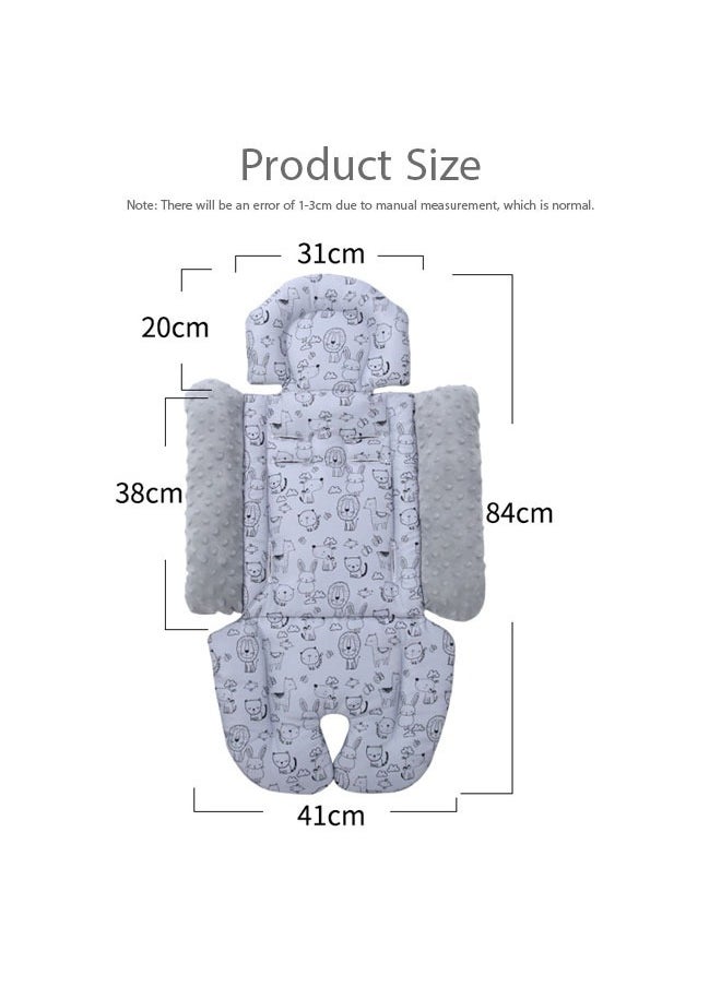oldlaiben Baby Stroller Seat Cushion, Baby Dining Chair Cushion, Soft Support Cushion, Non-slip Cushion, Fully Enclosed Design, For Boys And Girls（Grey）  - Image 2