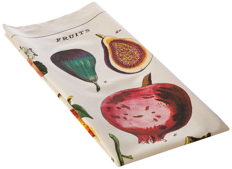 CAVANILLI & CO. Cavallini Papers TT/FRT Fruit Vintage Fruits Cotton Tea Towel - Image 1