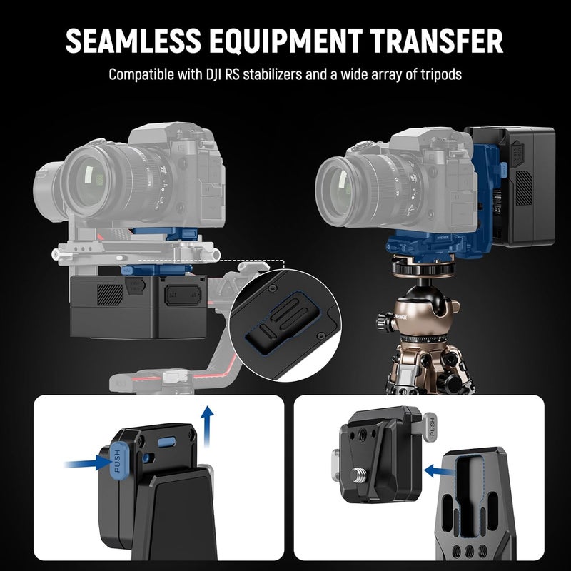 Cost effective global grade quality V Mount Battery Plate with NATO Rails, Arca Type Baseplate for RS4 Pro RS3 Pro Gimbal, Modular DSLR Camera Video Rig Compatible with SmallRig V Lock Battery Camera Cage, PS016 Quick use-switch compatible build - Image 4