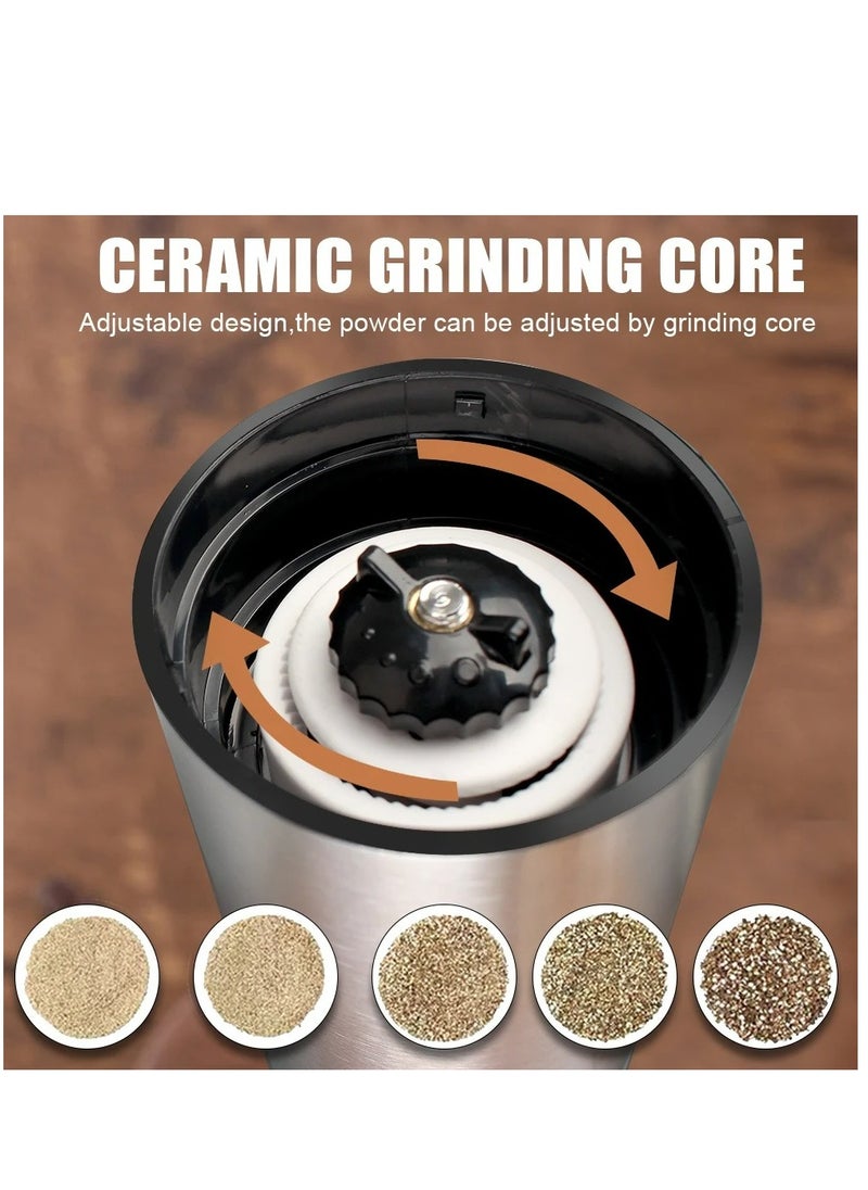 SMART CLOUDS Manual Coffee Grinder Portable Hand Coffee Grinder with Adjustable Setting Stainless Steel Coffee Mill for Drip Coffee  - Image 4