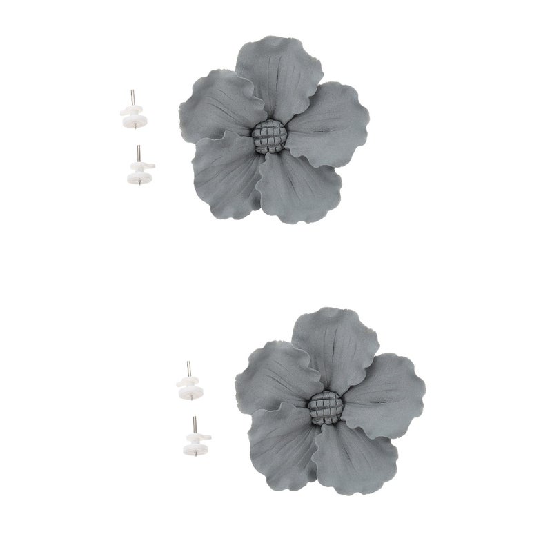 2 Sets Ceramic Flower Wall Decor Backdrop Wall Flower Home Wall Ornament - Image 1