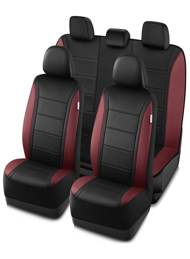 Road Comforts Leather Seat Covers, Breathable Car Seat Covers Full Set for Men,Airbag Compatible, Automotive Seat Covers Set Universal Fit Most Cars,Vans,Truck,SUV - Image 1
