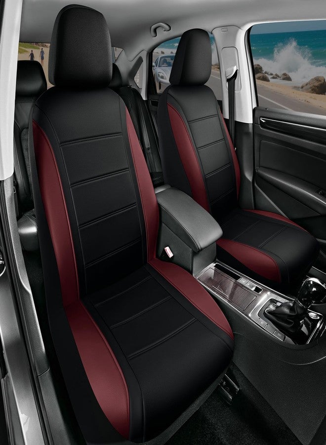 Road Comforts Leather Seat Covers, Breathable Car Seat Covers Full Set for Men,Airbag Compatible, Automotive Seat Covers Set Universal Fit Most Cars,Vans,Truck,SUV - Image 2