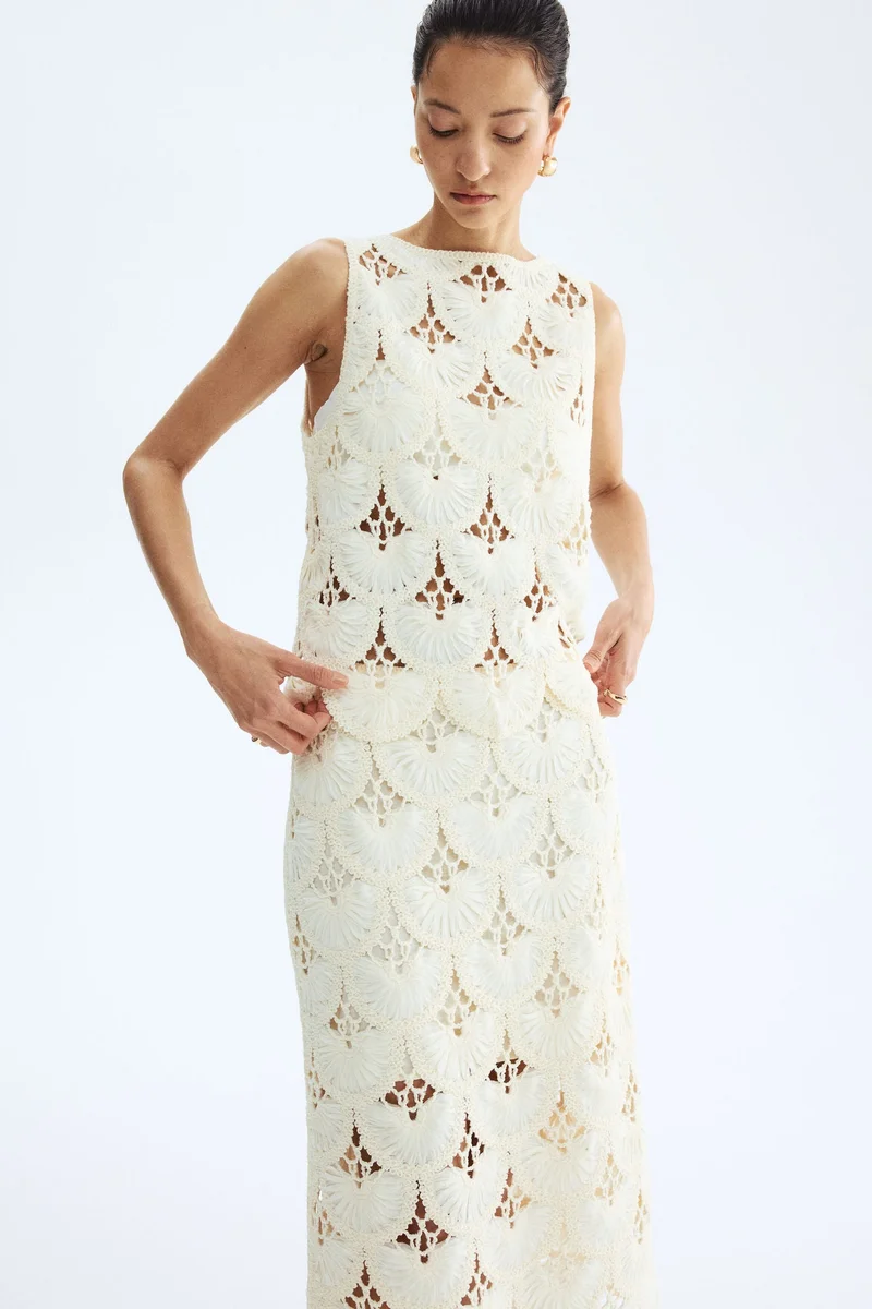 H&M Crochet-look pencil skirt