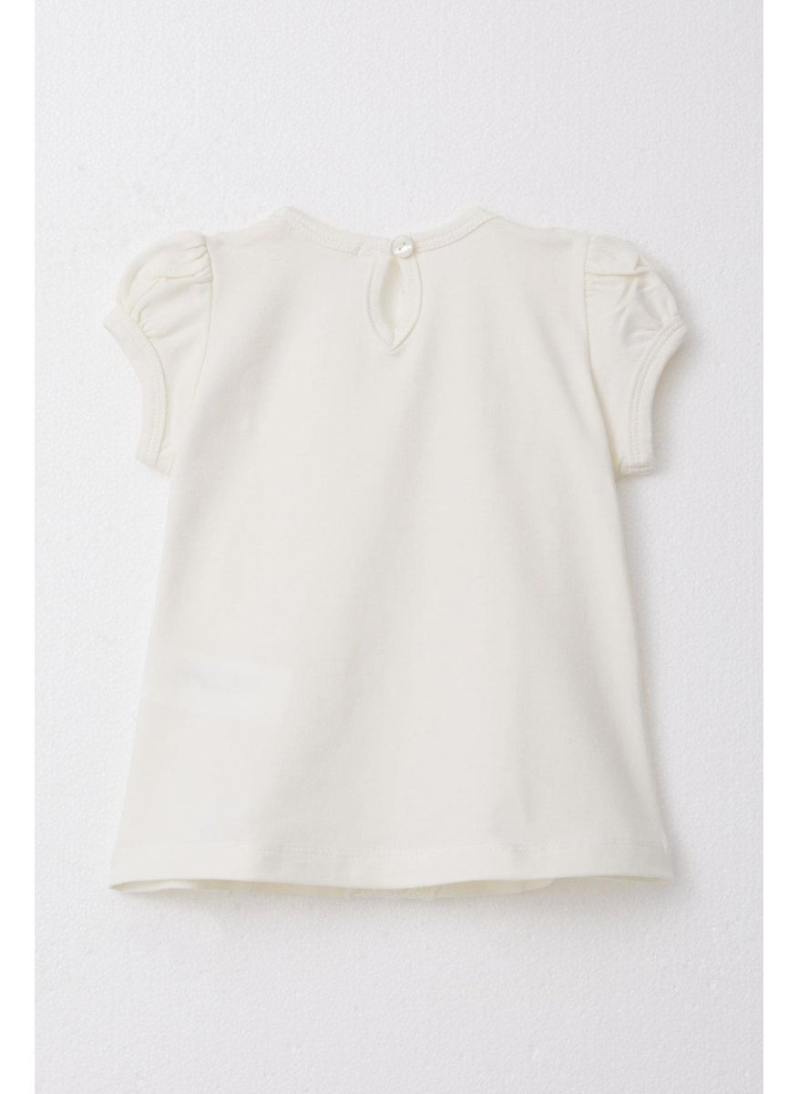 Baby Girl T-Shirt, Ruffle Embroidered Laced, 6 Months - 2 Years, Cream - pzsku/Z35F970F147E5738A2CD8Z/45/_/1734358440/2182f4f9-86c1-4a92-90a9-4a658d54102b