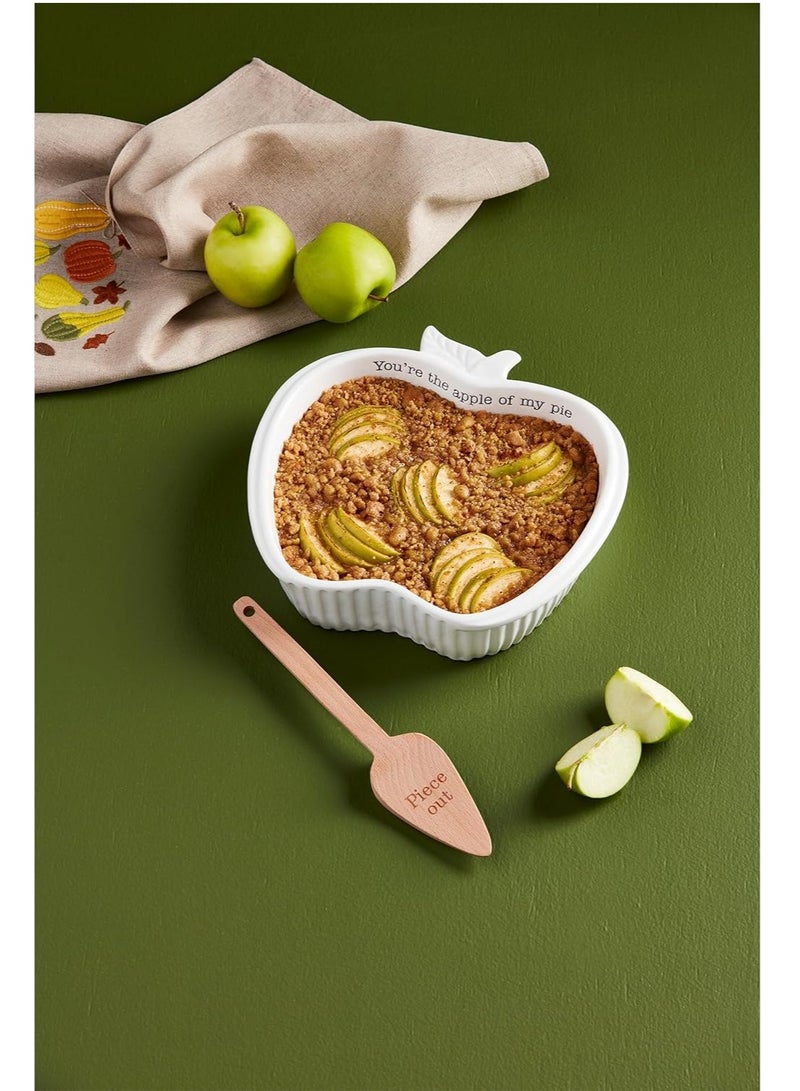 mud pie Mud Pie Apple Pie Recipe Baker Set; Baker 11 3/4" X 10" | Server 8" - Image 2