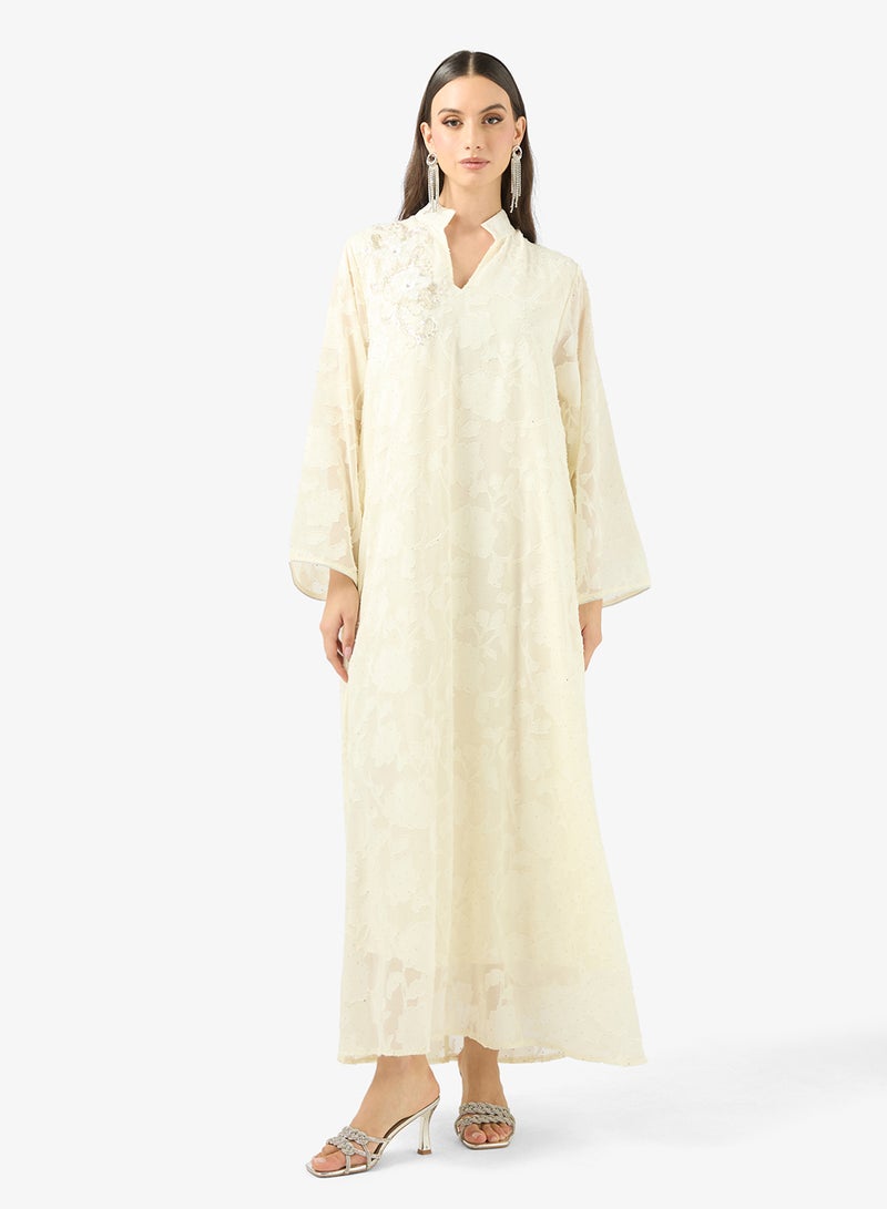 Khizana Embroidered Jalabiya - Image 1