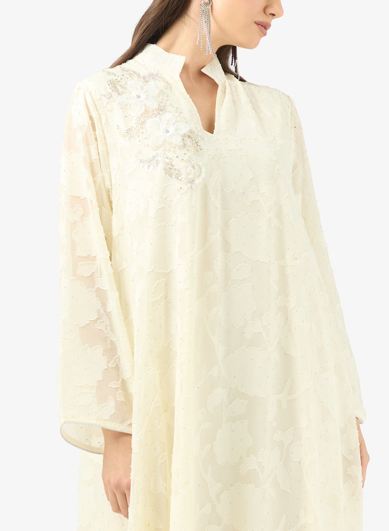 Khizana Embroidered Jalabiya - Image 3