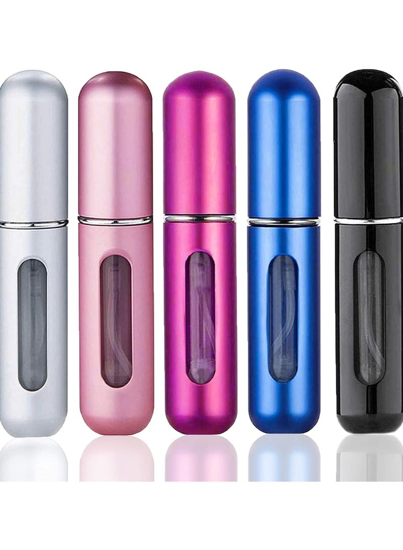Perfume Atomiser Refillable 5 Pcs Travel Bottle Mini ML Atomizer Spray Portable Empty Fragrance Container for Aftershave Holiday and Night Out - Image 1