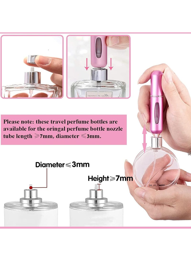 Perfume Atomiser Refillable 5 Pcs Travel Bottle Mini ML Atomizer Spray Portable Empty Fragrance Container for Aftershave Holiday and Night Out - Image 4