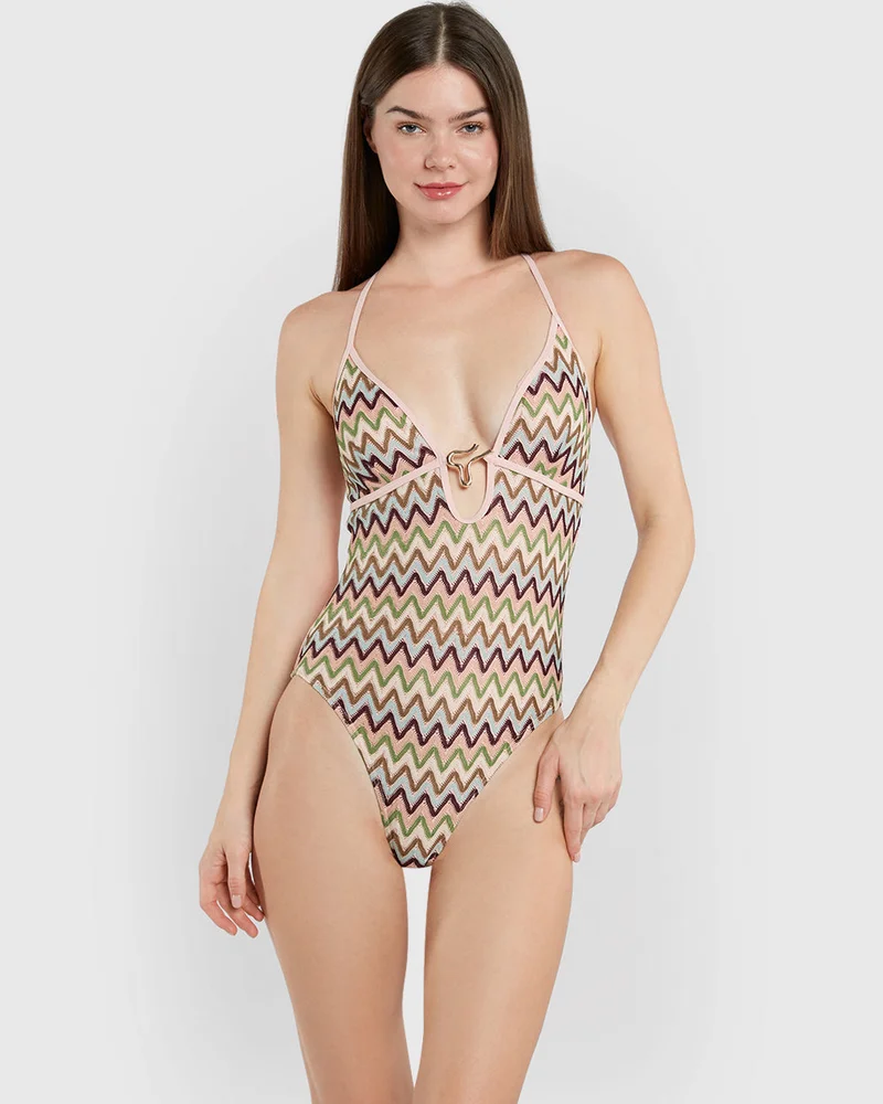 Isla & Evie Isla & Evie Crochet Decal Swimsuit