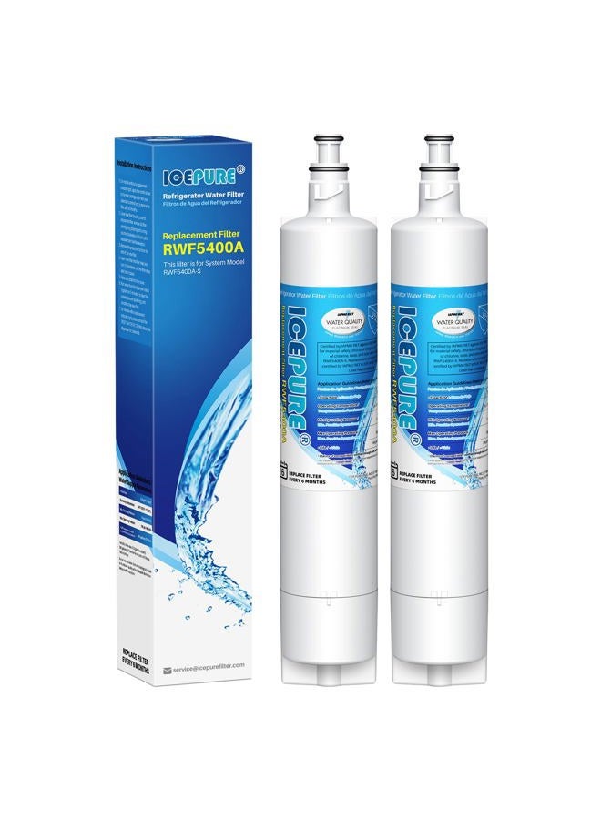 ICEPURE فلتر مياه ثلاجة بديل 847200 لفشر وبيكل 847200-2 847200-WF، متوافق مع ثلاجة فشر وبيكل رقم الطراز E522، E422، E402، عبوة 2 - Image 1