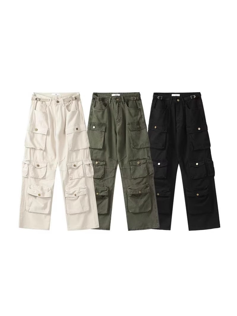 American Style Retro Functional Workwear Pants Men's Trendy Brand Ins High Street Fried Street Plumpkins Handsome High-end Women's Trendy Plumpkins Handsome Pants - Image 2