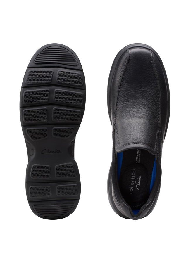 clarks Men's Bradley Step Loafer, Black Tumbled Leather, 9.5, 42.5 EU - Image 5