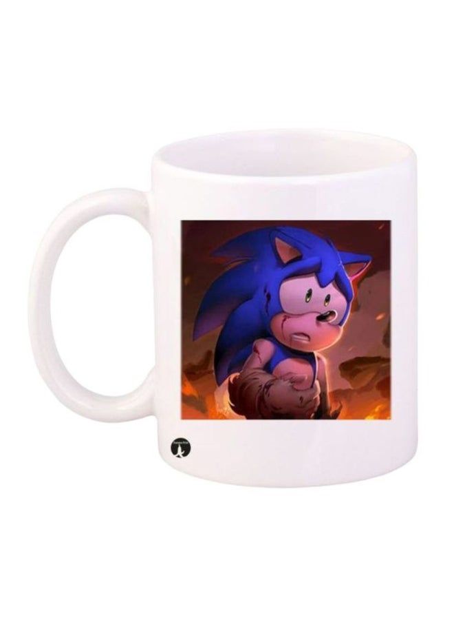 RKN Sonic Character Printed Mug White/Blue - Image 1