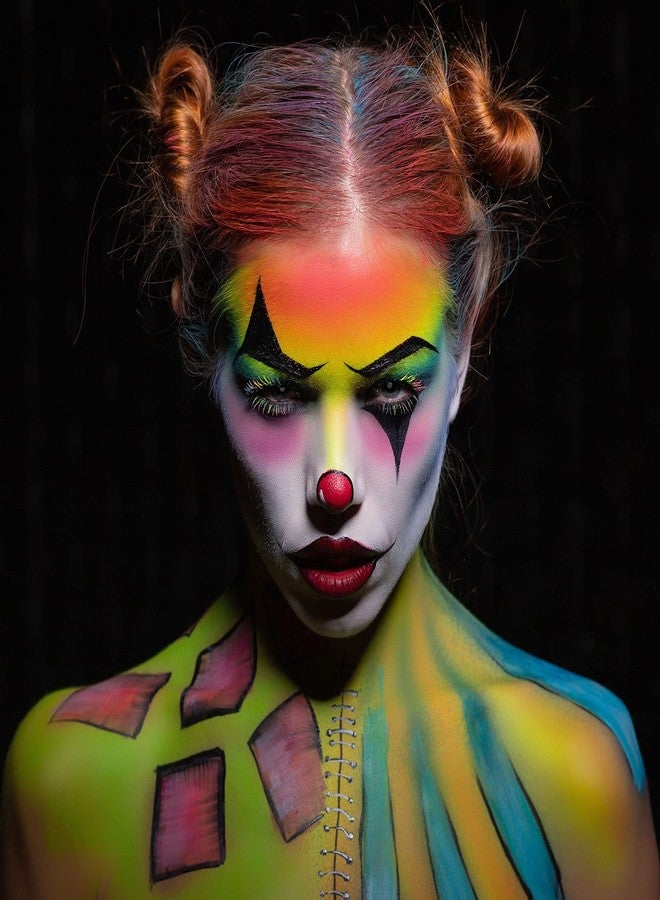 UCANBE Face Body Paint Set, 15 Colors Painting Palette Makeup Kit with 10 Pcs Professional Artist Brushes for Halloween Cosplay Party - Image 4