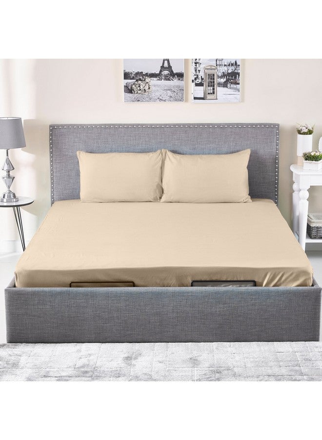 Home Box Ballina Solid Cotton Queen Fitted Sheet 200 x 33 x 150 cm  - Image 4