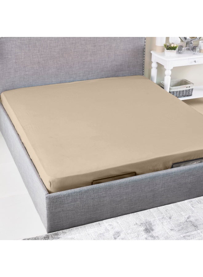 Home Box Ballina Solid Cotton Queen Fitted Sheet 200 x 33 x 150 cm  - Image 2