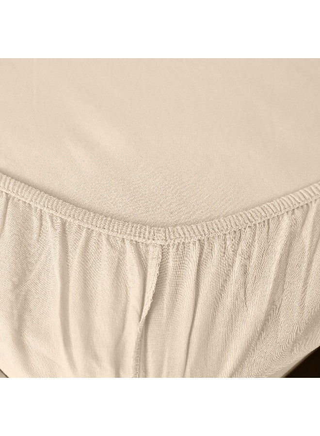 Home Box Ballina Solid Cotton Queen Fitted Sheet 200 x 33 x 150 cm  - Image 4