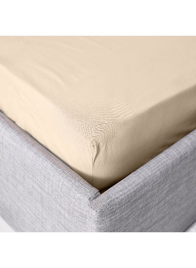 Home Box Ballina Solid Cotton Queen Fitted Sheet 200 x 33 x 150 cm  - Image 3