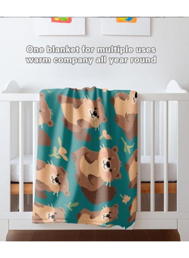 عام بطانية رقيقة من الفانيلا الكرتونية للأطفال أو الطلاب (دافئة ومريحة ومناسبة للنوم والألعاب) 100 سم * 150 سم - Image 5