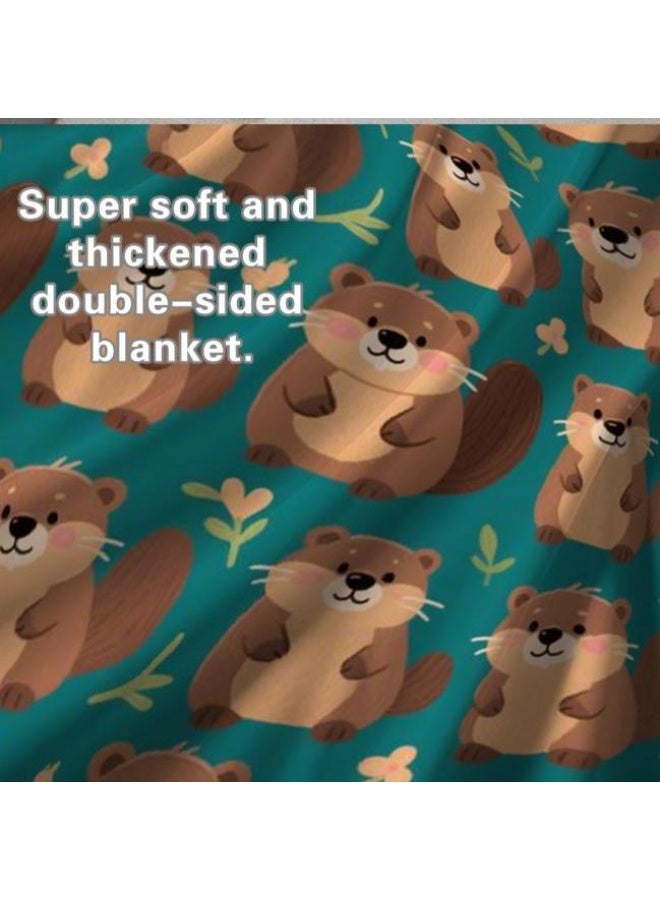 عام بطانية رقيقة من الفانيلا الكرتونية للأطفال أو الطلاب (دافئة ومريحة ومناسبة للنوم والألعاب) 100 سم * 150 سم - Image 1