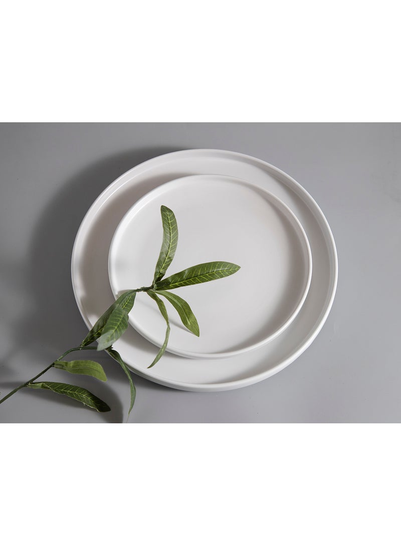 16 Piece Stoneware Dinnerware Set for 4, Kitchen Plates,Bowls And Mugs,Dishwasher & Microwave Safe,Serve for 4 - Matt White Color - Image 4