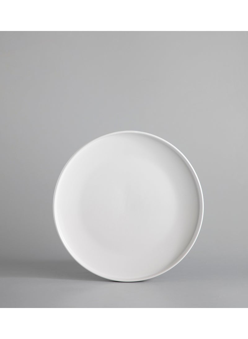 16 Piece Stoneware Dinnerware Set for 4, Kitchen Plates,Bowls And Mugs,Dishwasher & Microwave Safe,Serve for 4 - Matt White Color - Image 5