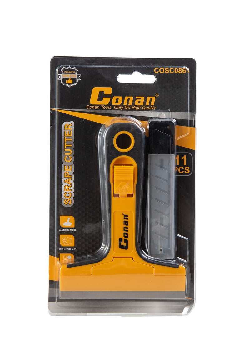 Conan Multi-Purpose Scrape Cutter with 11 Spare Blades – Conan COSC086, Professional Design with Metal Handle - Image 1