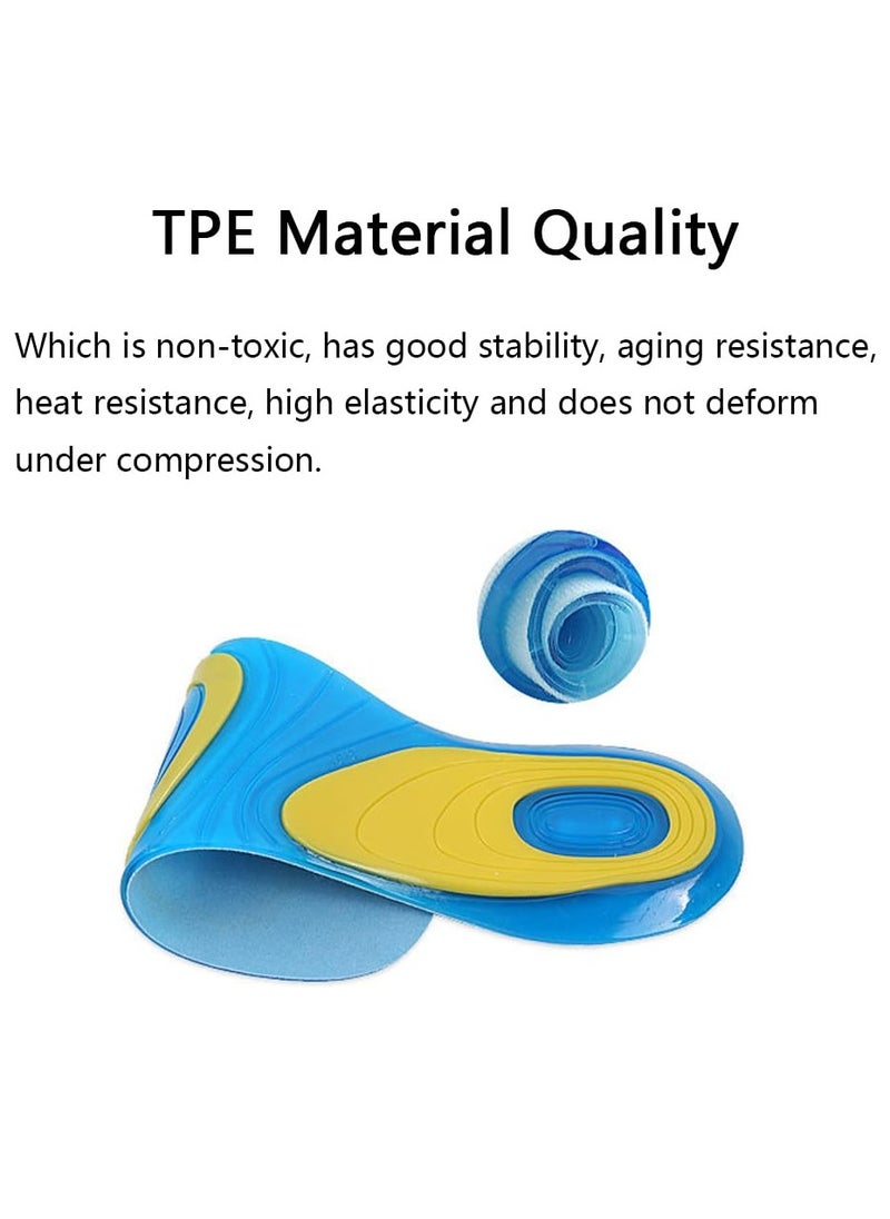 KHAJUL New Full Siz Insoles Women Relief Foot Pain Massage Insert, Shock Absorption Standing All Day, For Walking&running&hiking, Soft Gel Insoles Comfortable for Sneakers Work Boots (Blue)  - Image 5