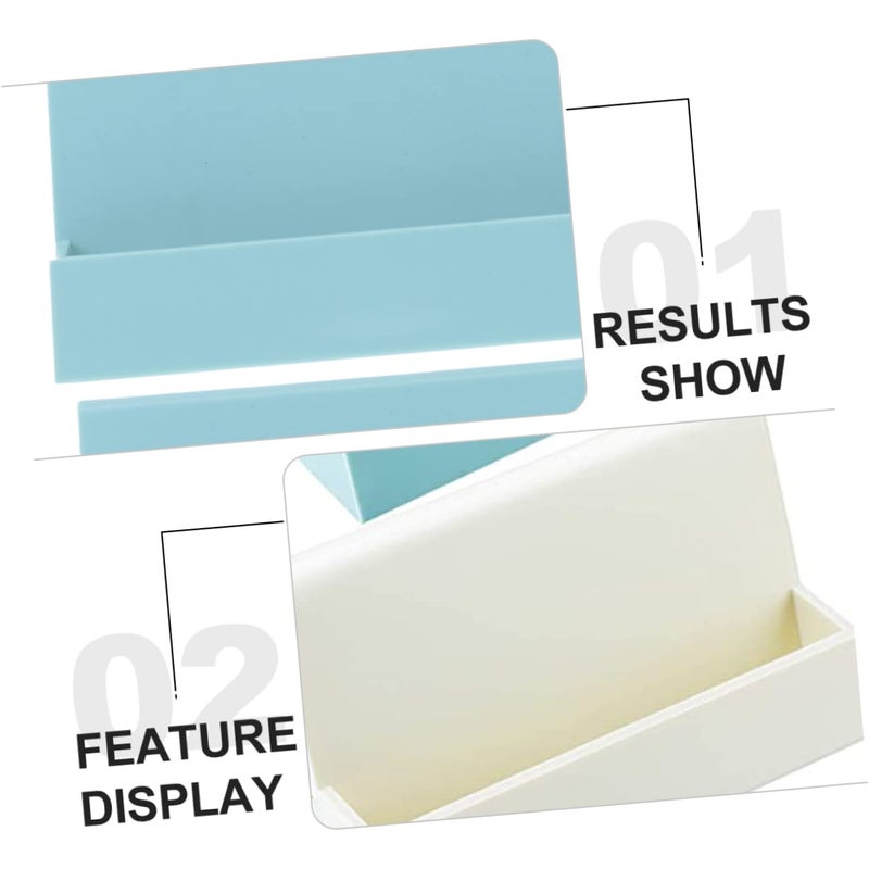 2pcs Clear Plastic Business Card Holder Desktop Organizer with Slots for Easy Access - Image 5