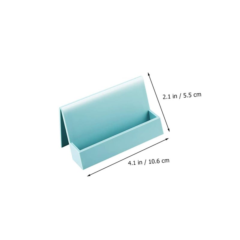 2pcs Clear Plastic Business Card Holder Desktop Organizer with Slots for Easy Access - Image 4