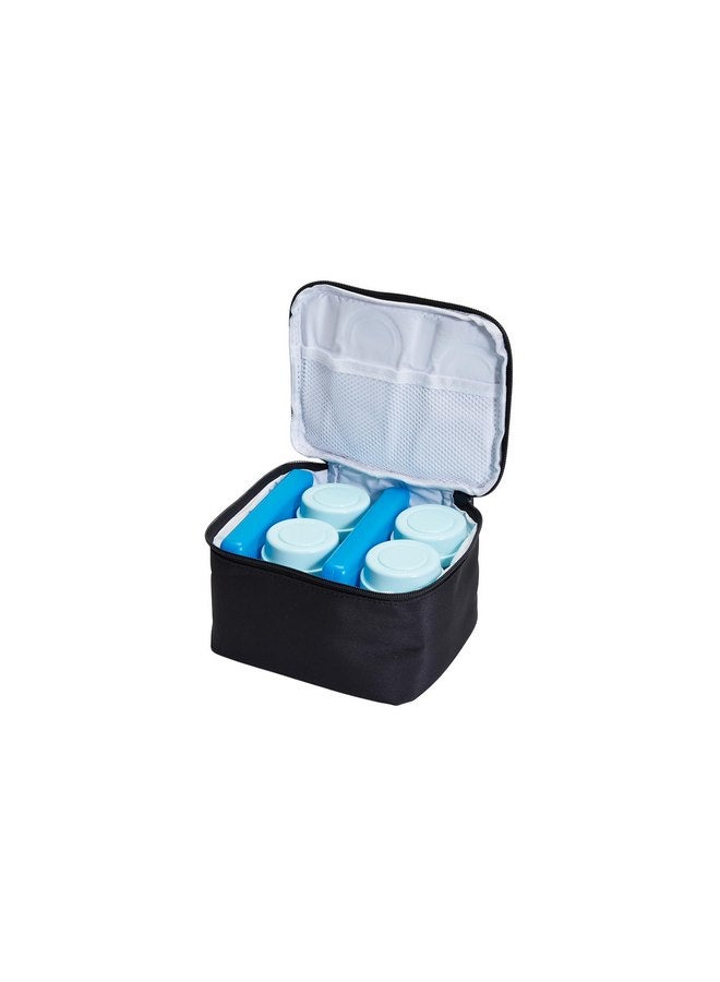 Zomee Zomee Breastmilk Baby Bottle Cooler Travel Bag - Insulated to Keep Milk Cold - Includes 2 Ice Packs and 4 Bottles - Perfect for Nursing Moms - Image 1