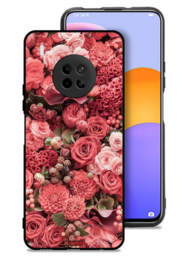 Tolwak Huawei Y9a Protective Case Cover Peach Roses - Image 1