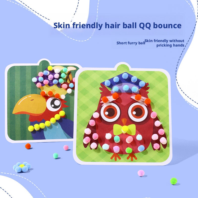 Children's DIY Pom-Pom Painting Kit, Creative Toy for Parent-Child Interaction - Image 4