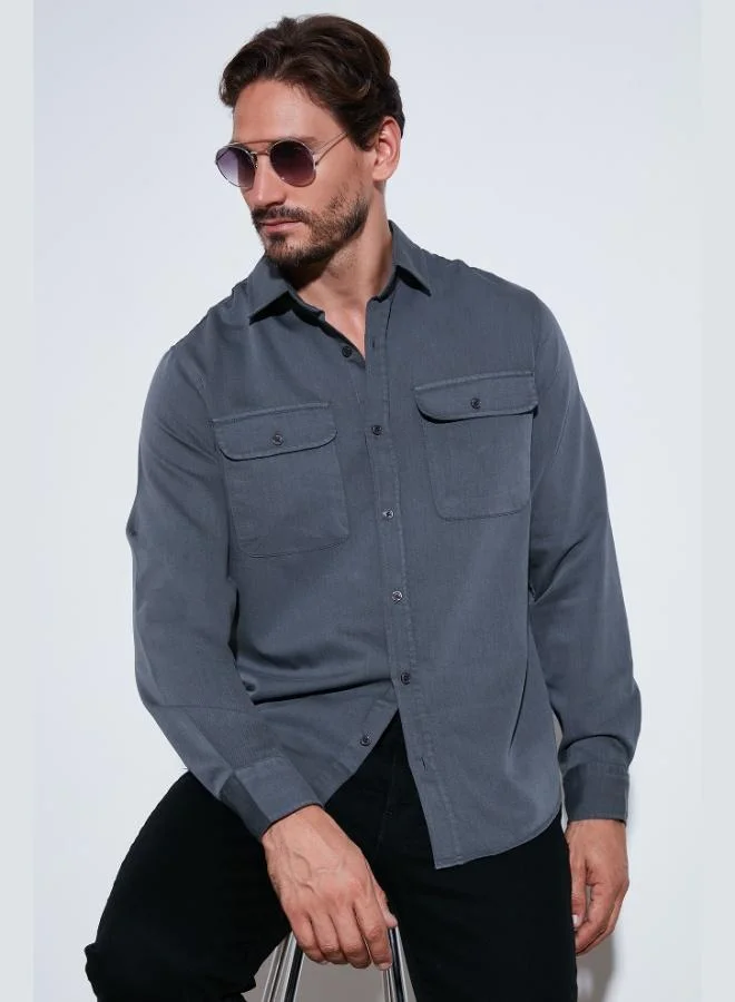 Buratti Buratti Cotton Double Pocket Regular Fit Shirt Men's SHIRT CF25W128858