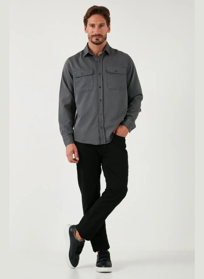 Buratti Buratti Cotton Double Pocket Regular Fit Shirt Men's SHIRT CF25W128858