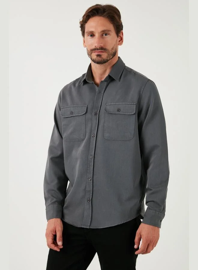 Buratti  Buratti Cotton Double Pocket Regular Fit Shirt Men's SHIRT CF25W128858 for Men | Best Price UAE