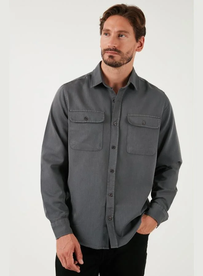 Buratti  Buratti Cotton Double Pocket Regular Fit Shirt Men's SHIRT CF25W128858 for Men | Best Price UAE