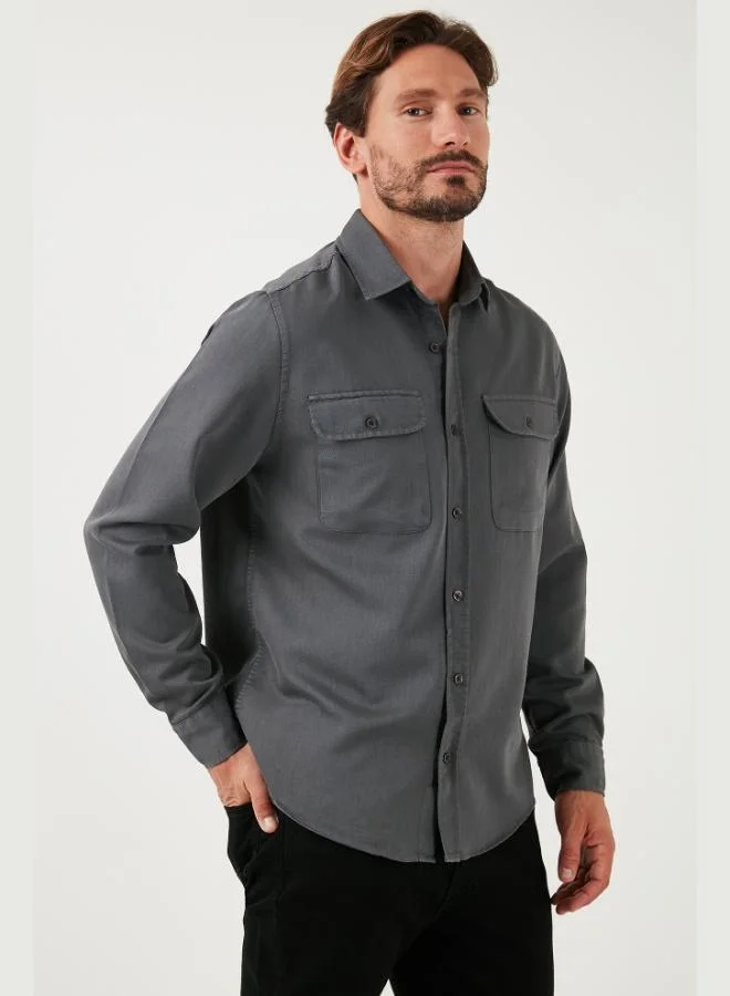 Buratti  Buratti Cotton Double Pocket Regular Fit Shirt Men's SHIRT CF25W128858 for Men | Best Price UAE