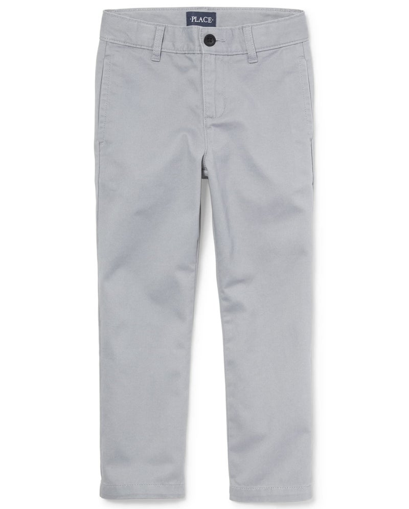 The Childrens Place Boys Stretch Chino PantsFin Gray Single10H