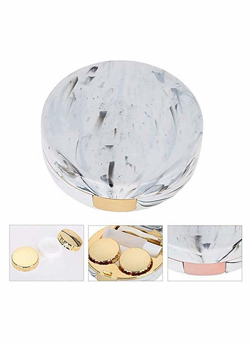 Y&D Contact Lens Case, Container Kit Set Contacts Hard Case Travel & Home Mirror with Bottle Tweezers Holder  - Image 5