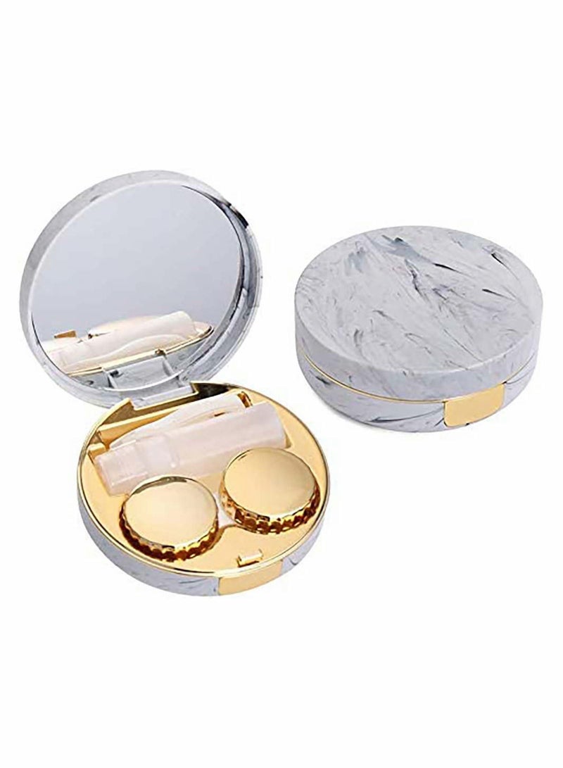Y&D Contact Lens Case, Container Kit Set Contacts Hard Case Travel & Home Mirror with Bottle Tweezers Holder  - Image 3