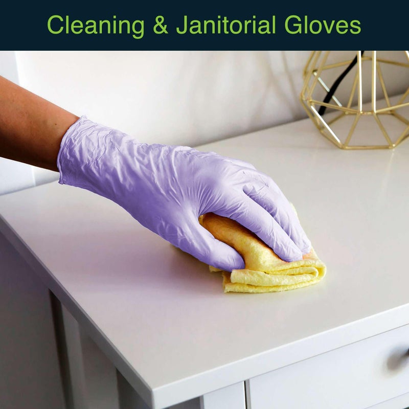 FifthPulse Lilac Nitrile Disposable Gloves - 100 Count - 3 Mil Nitrile Gloves Small - Powder and Latex Free Rubber Gloves - Surgical Medical Exam Gloves - Food Safe Cooking Gloves - Image 4